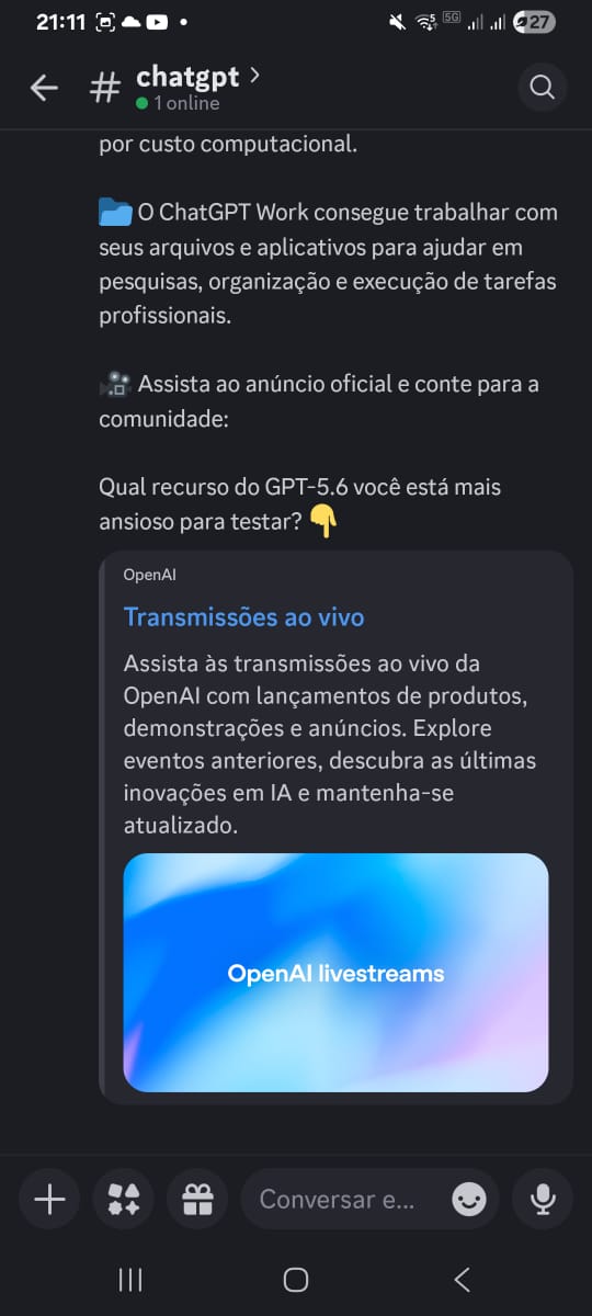 Discussões quentes sobre ChatGPT e novas releases